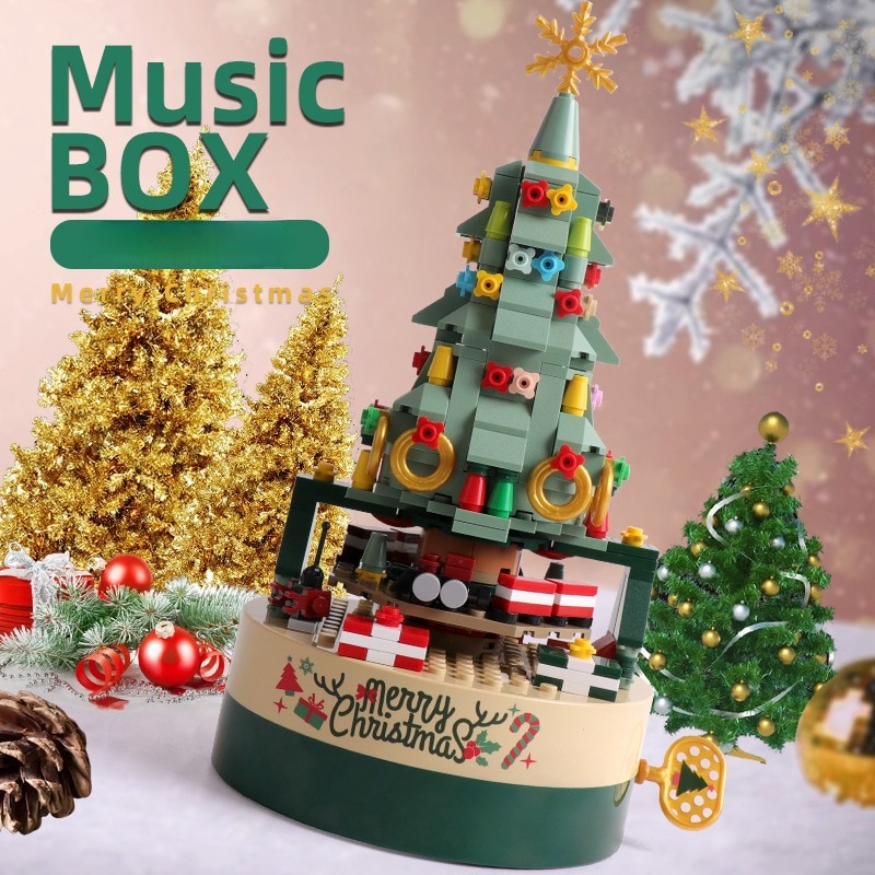 DIY Christmas Tree Brick Music Box