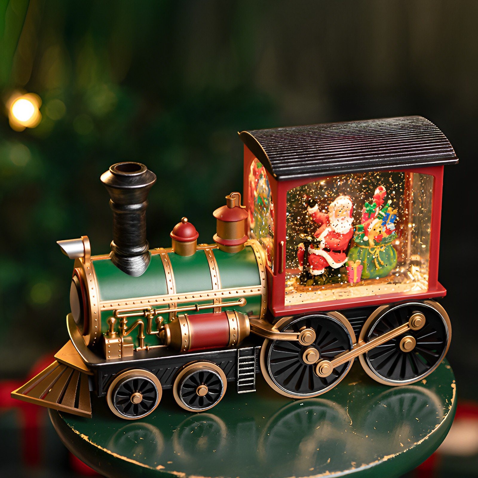 Christmas Snow Globe Lantern Train