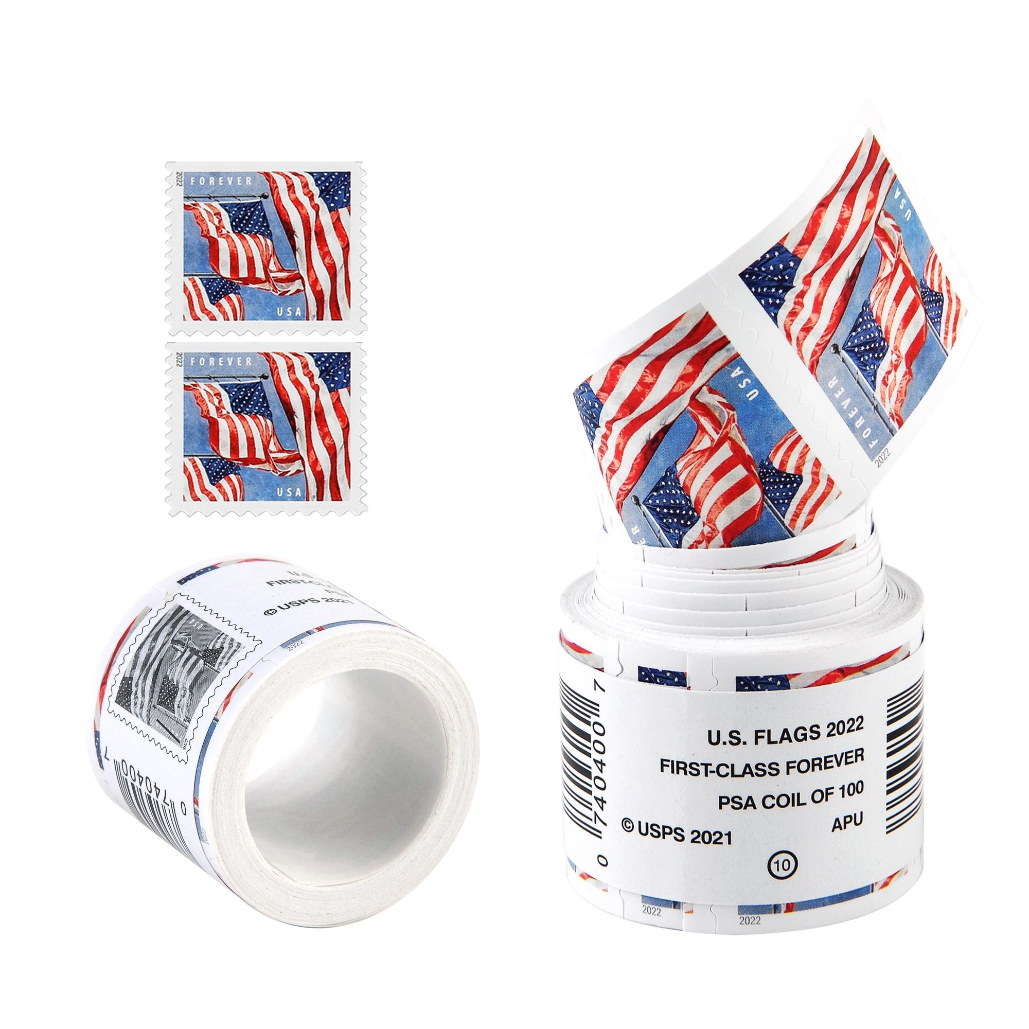 2022 US Flag Forever Stamps Coil/Roll of 100