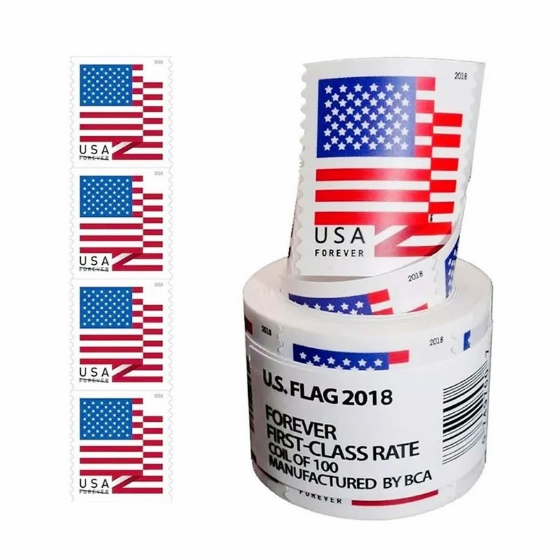 2018 US Flag Forever Stamps Coil/Roll of 100