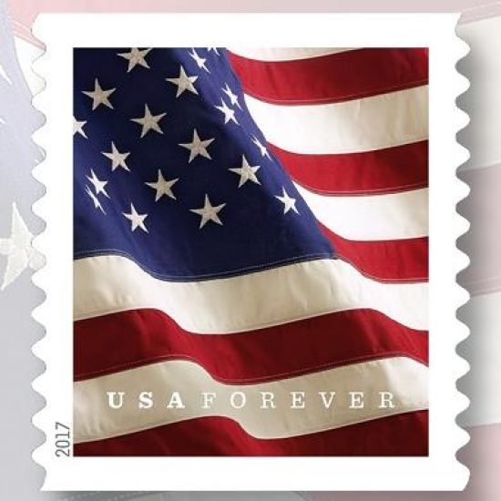 2017 US Flag Forever Stamps Coil/Roll of 100