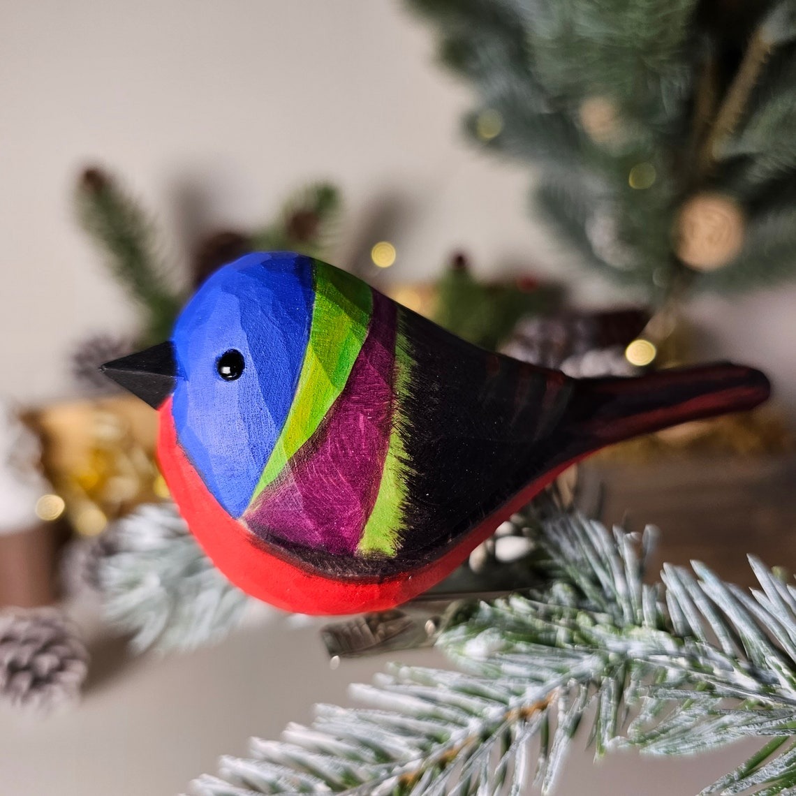 Enchanting Handcrafted Clip-On Bird Ornaments for Christmas Trees
