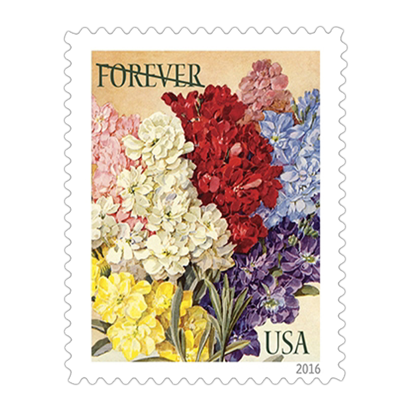 2016 USPS Botanical Art Forever Stamps 100Pcs/Pack