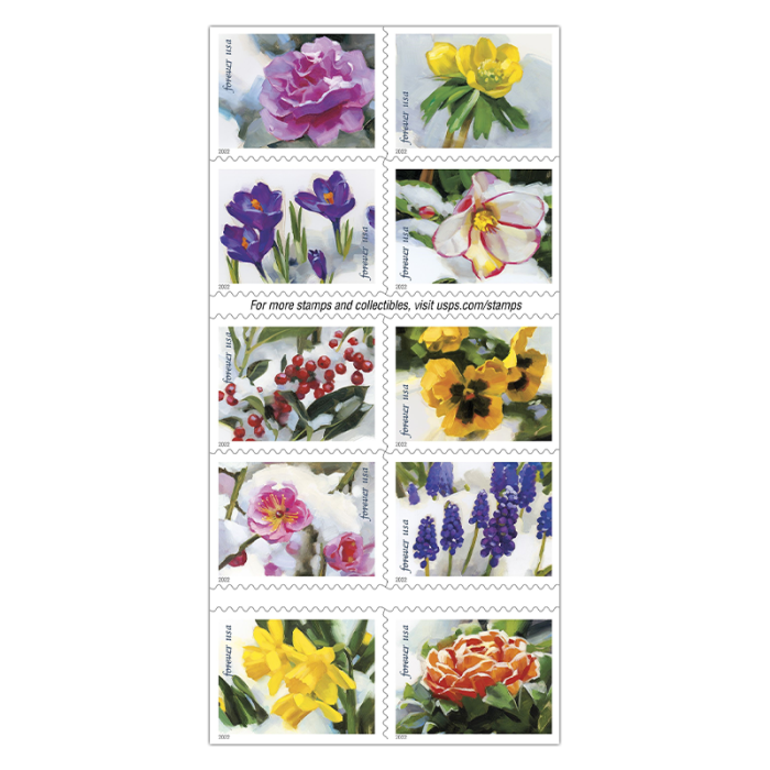2022 USPS Snowy Beauty Forever Stamps 100Pcs/Pack