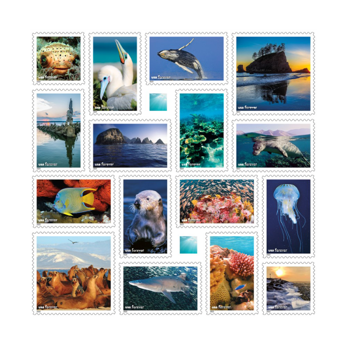2022 USPS National Marine Sanctuaries Forever Stamps 80Pcs/Pack