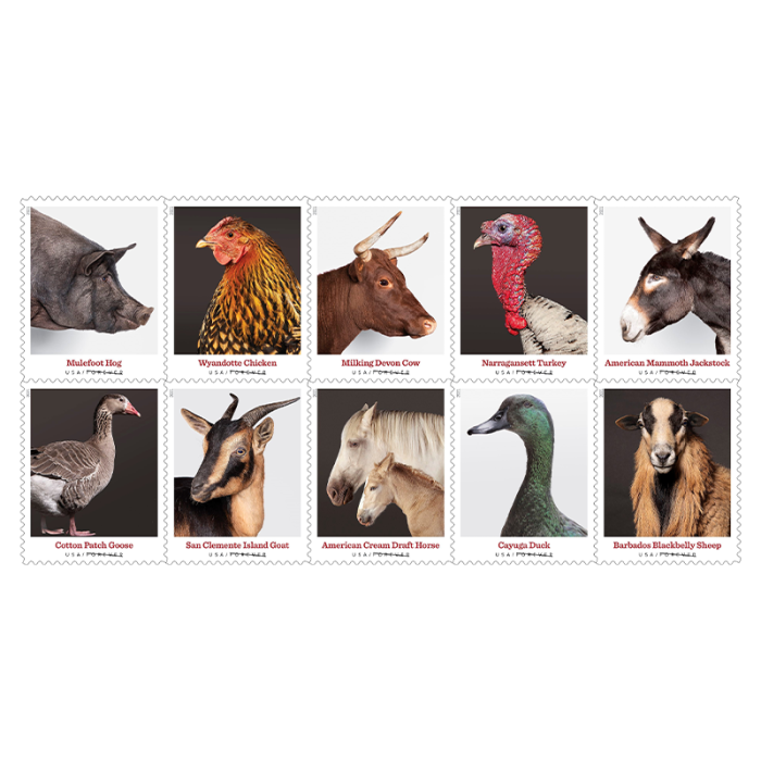 2021 USPS Heritage Breeds Forever Stamps 100Pcs/Pack