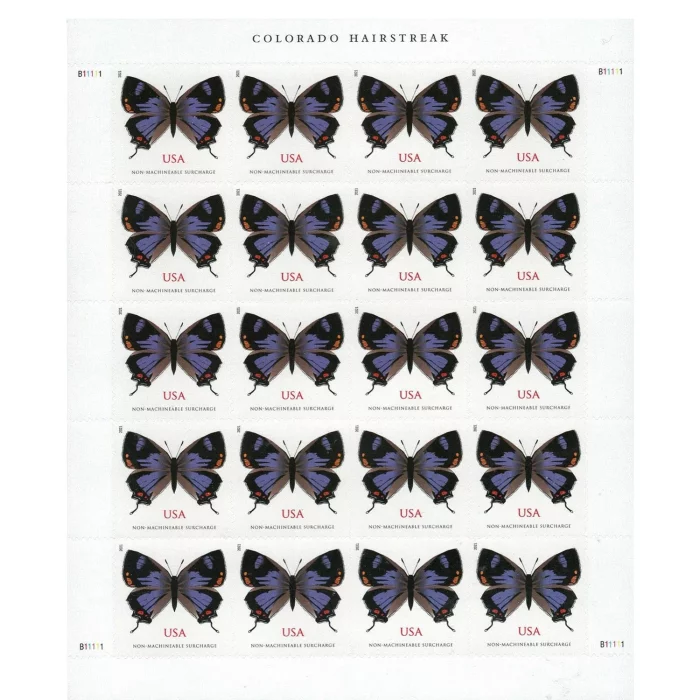2021 USPS Colorado Hairstreak Butterfly Non-Machineable Stamps 100Pcs/Pack