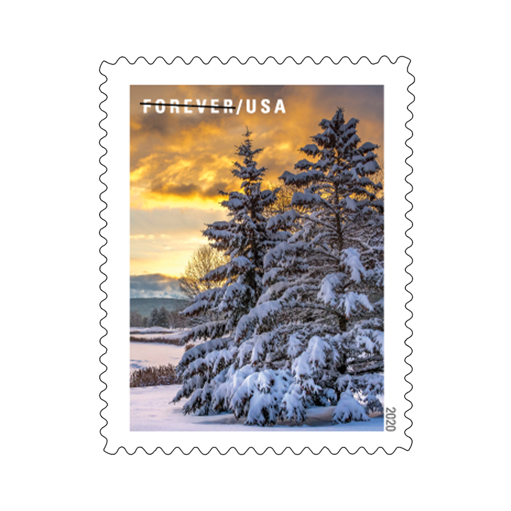 2020 USPS Winter Scenes Forever Stamps 100Pcs/Pack