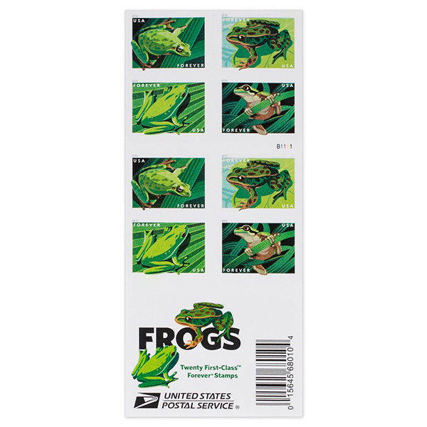 2019 USPS Frogs Forever Stamps 100Pcs/Pack