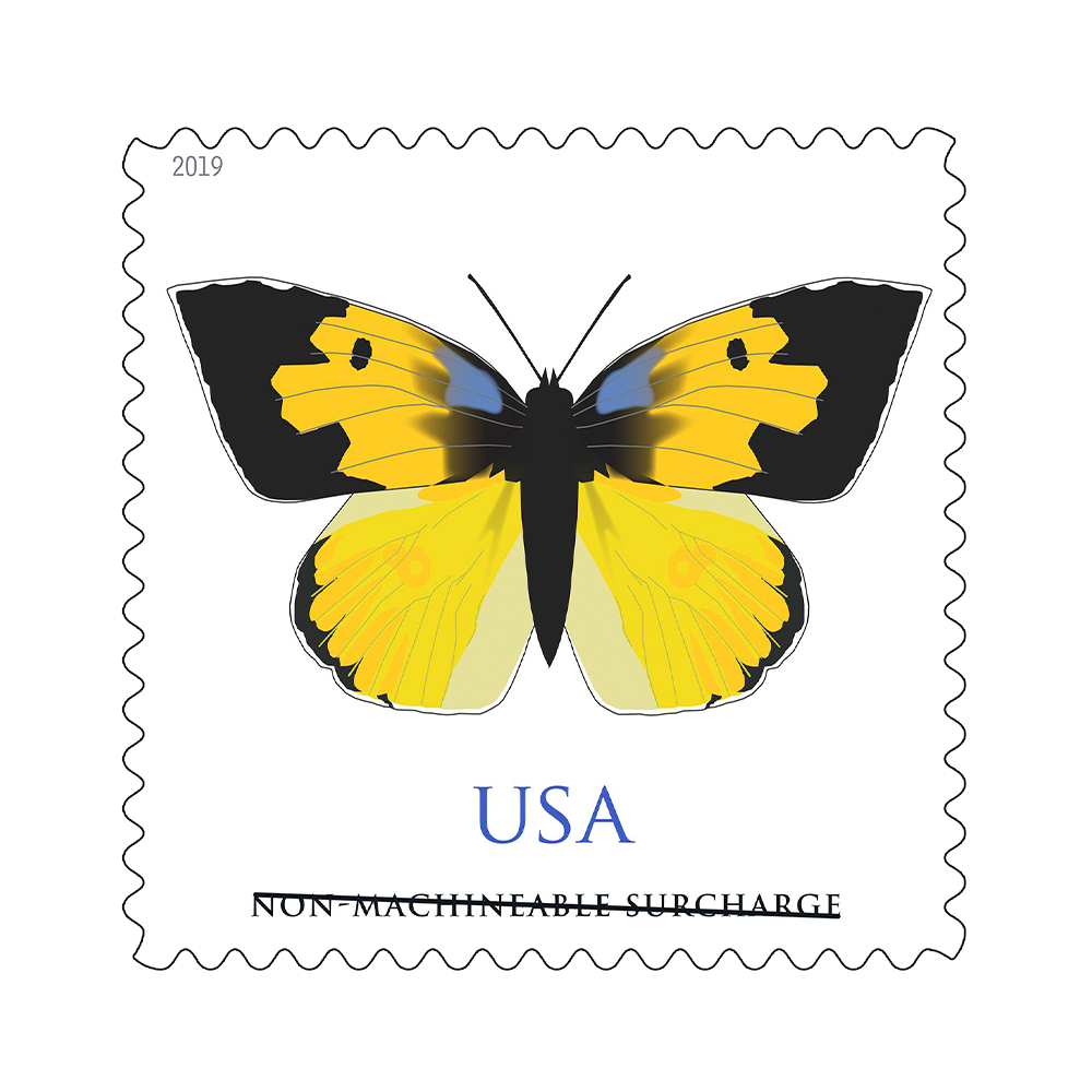2019 USPS California Dogface Butterfly Non-Machineable Stamps 100Pcs/Pack
