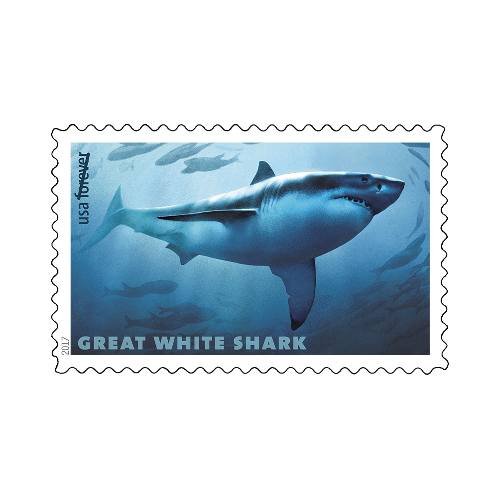 2017 USPS Sharks Forever Stamps 100Pcs/Pack