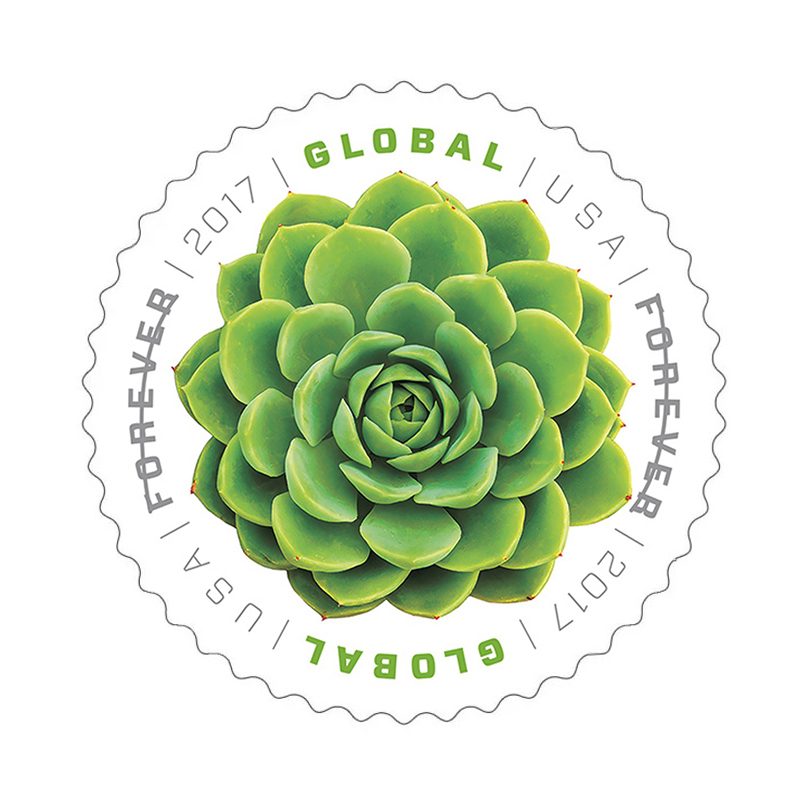 2017 Global Green Succulents Forever Stamps