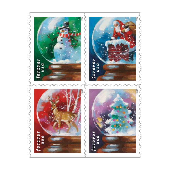 2023 USPS Snow Globes Forever Stamps 100Pcs/Pack