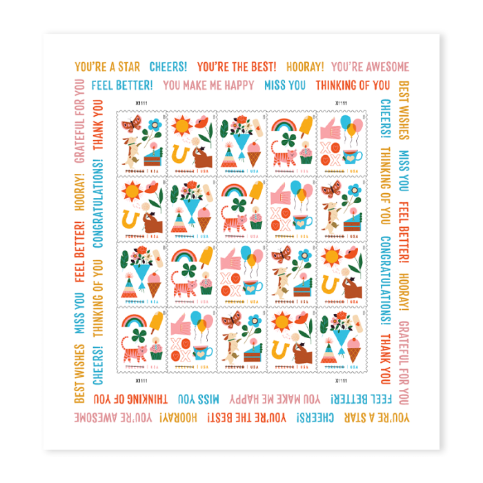 2023 USPS Thinking Of You Forever Stamps 100Pcs/Pack
