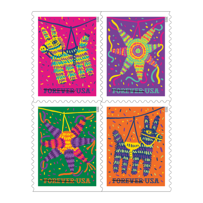 2023 USPS Piñatas Forever Postage Stamps 100Pcs/Pack