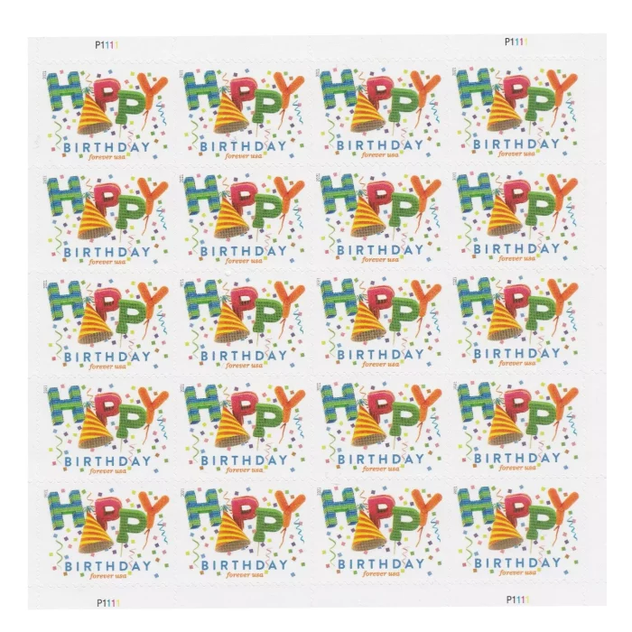 2021 USPS Happy Birthday Forever Stamps 100Pcs/Pack