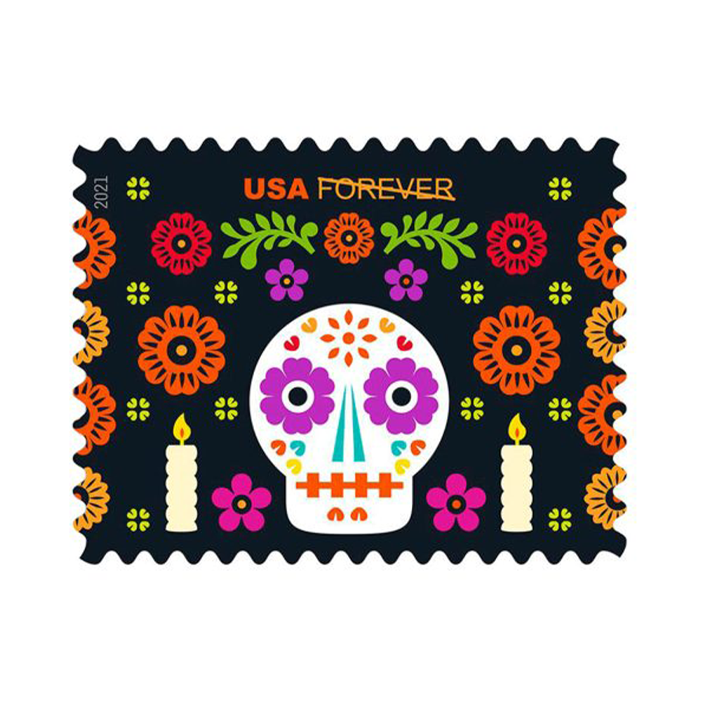 2021 USPS Day Of The Dead Forever Stamps 100Pcs/Pack