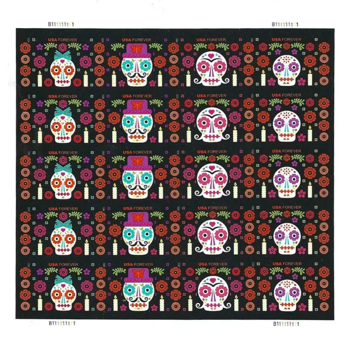 2021 USPS Day Of The Dead Forever Stamps 100Pcs/Pack