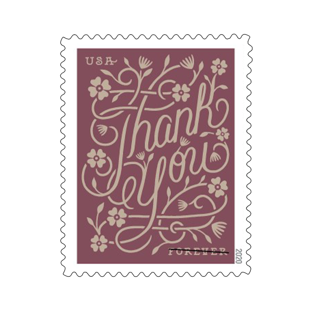 2020 USPS Thank You Forever Stamps 100Pcs/Pack
