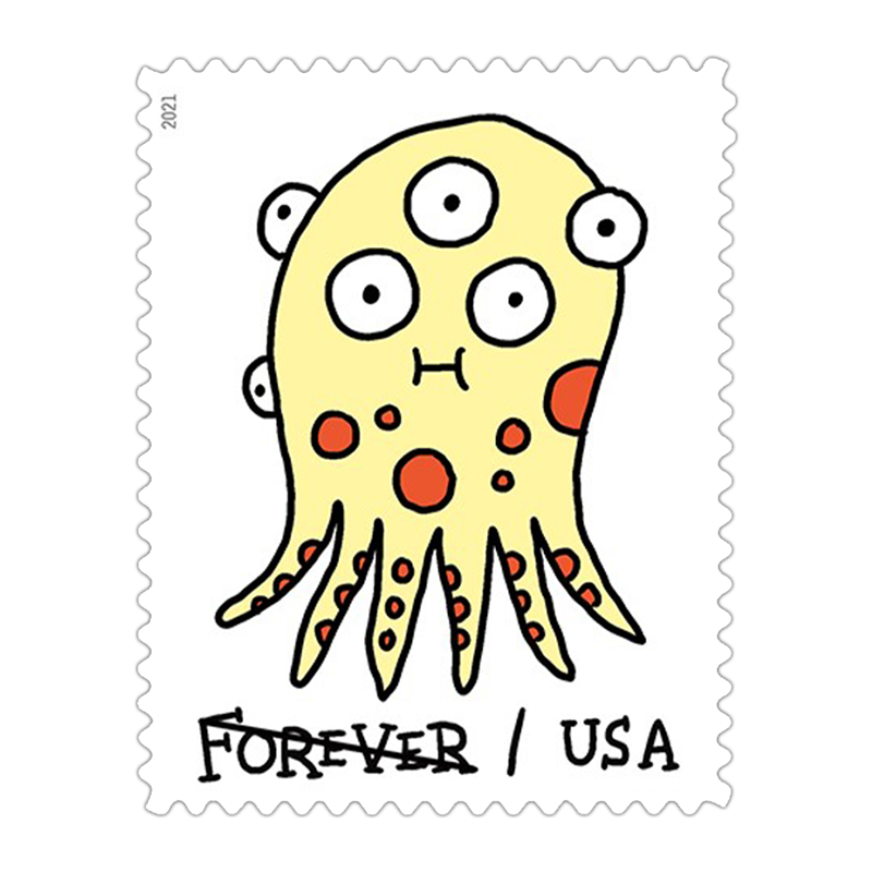 2021 USPS Message Monsters Forever Stamps 100Pcs/Pack