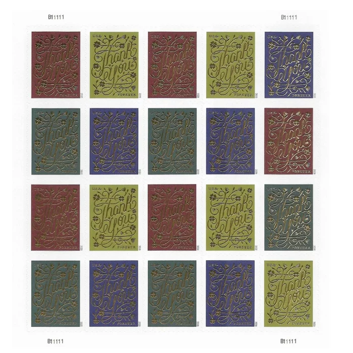 2020 USPS Thank You Forever Stamps 100Pcs/Pack