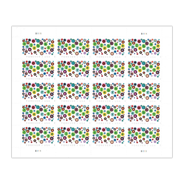 2020 USPS Let'S Celebrate Forever Stamps 100Pcs/Pack