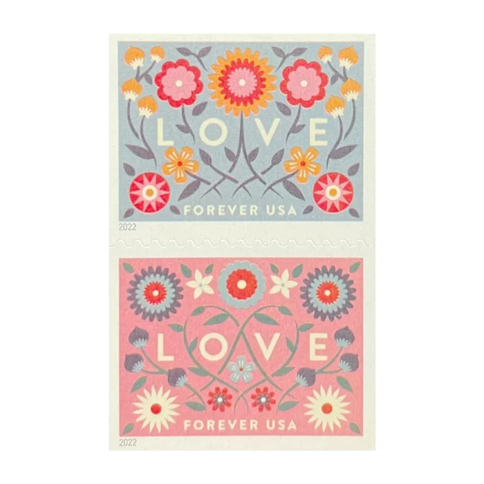 2022 USPS Love Flowers Forever Stamps 100Pcs/Pack