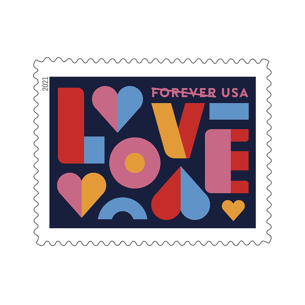 2021 USPS Love Forever Stamps 100Pcs/Pack