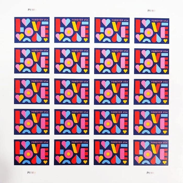 2021 USPS Love Forever Stamps 100Pcs/Pack