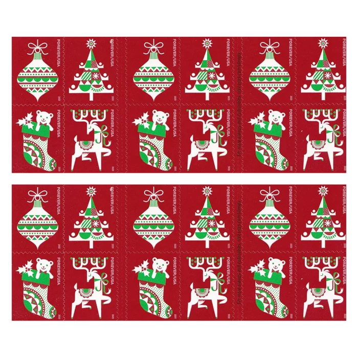2020 USPS Holiday Delights Forever Stamps 100Pcs/Pack