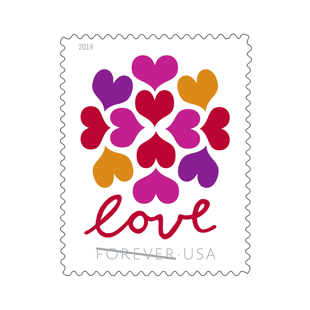 2019 USPS Hearts Blossom Forever Stamps 100Pcs/Pack