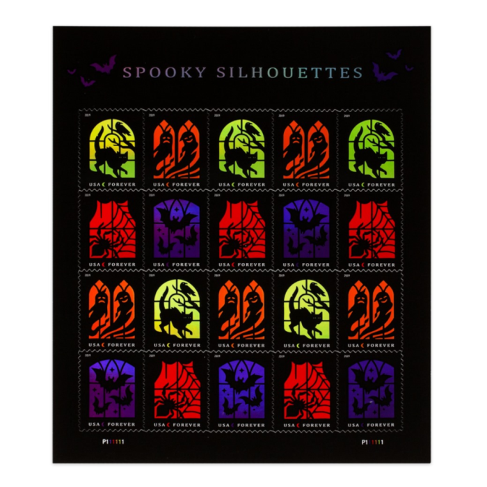 2019 USPS Spooky Silhouettes Forever Stamps 100Pcs/Pack