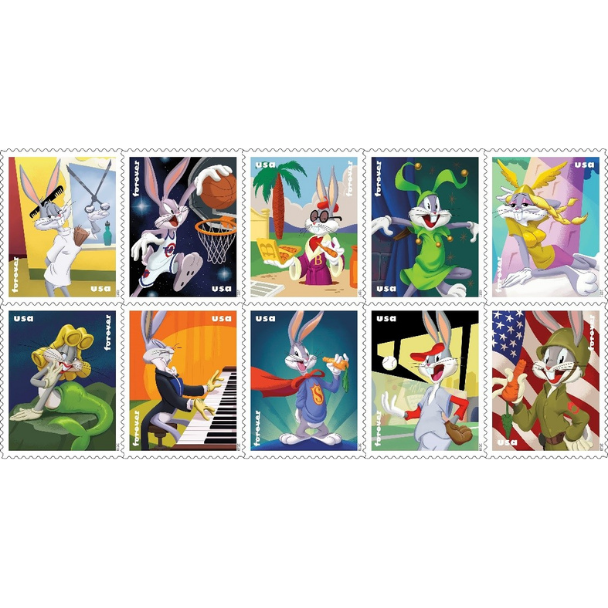 2020 USPS Bugs Bunny 80Th Anniversary Forever Stamps 100Pcs/Pack