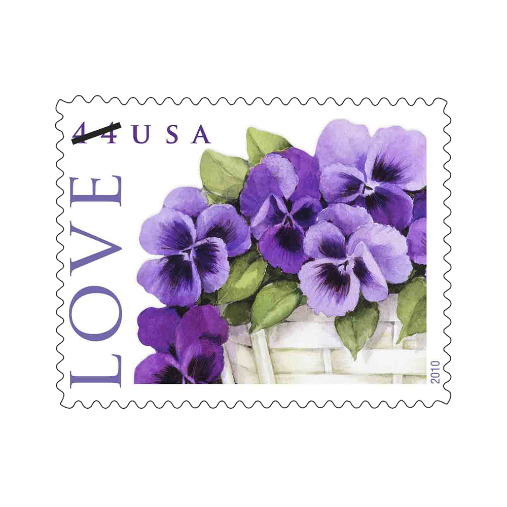 2010 USPS Pansies In A Basket Postage Stamps 100Pcs/Pack