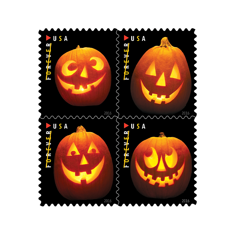 2016 USPS Pumpkin Lantern Forever Stamps 100Pcs/Pack