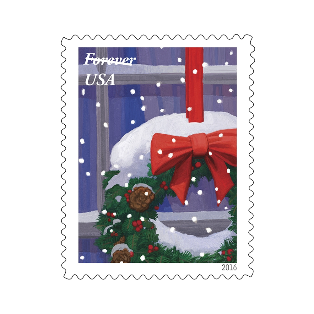 2016 USPS Holiday Windows Forever Stamps 100Pcs/Pack