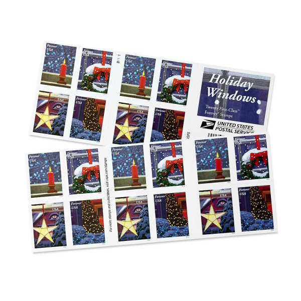 2016 USPS Holiday Windows Forever Stamps 100Pcs/Pack