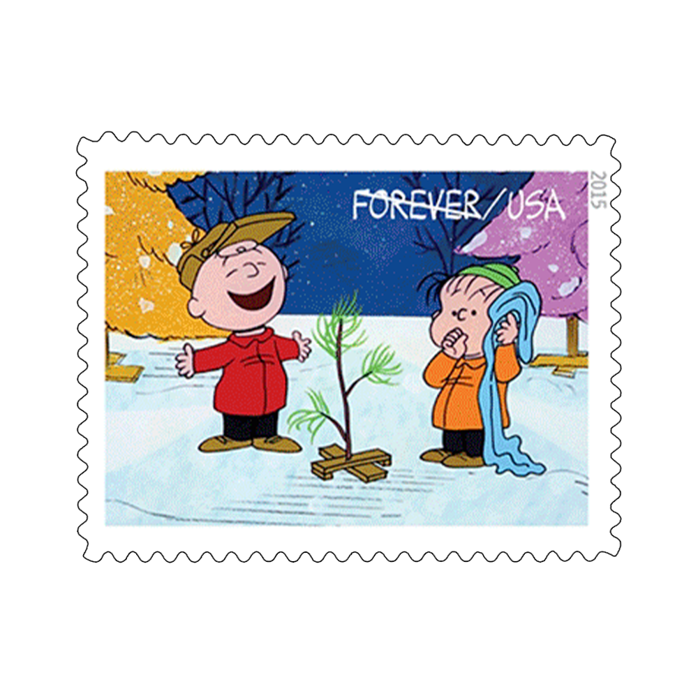 2015 USPS A Charlie Brown Christmas Forever Stamps 100Pcs/Pack