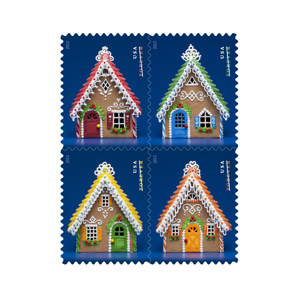 2013 USPS Gingerbread House Forever Stamps 100Pcs/Pack