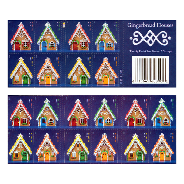 2013 USPS Gingerbread House Forever Stamps 100Pcs/Pack
