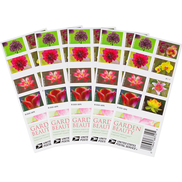 2021 USPS Garden Beauty Forever Stamps 100Pcs/Pack