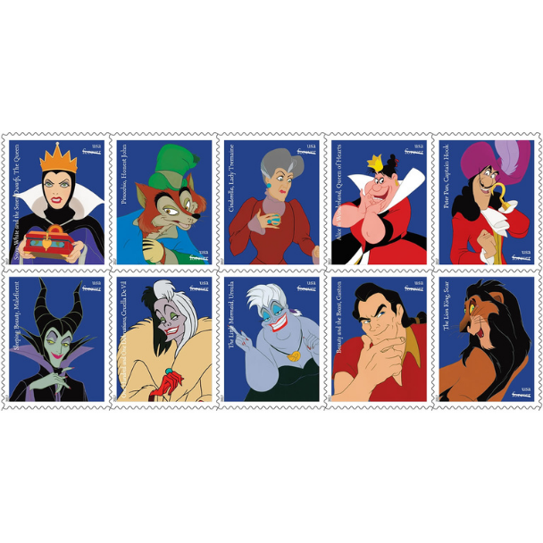 2017 USPS Disney Villains Forever Stamps 100Pcs/Pack