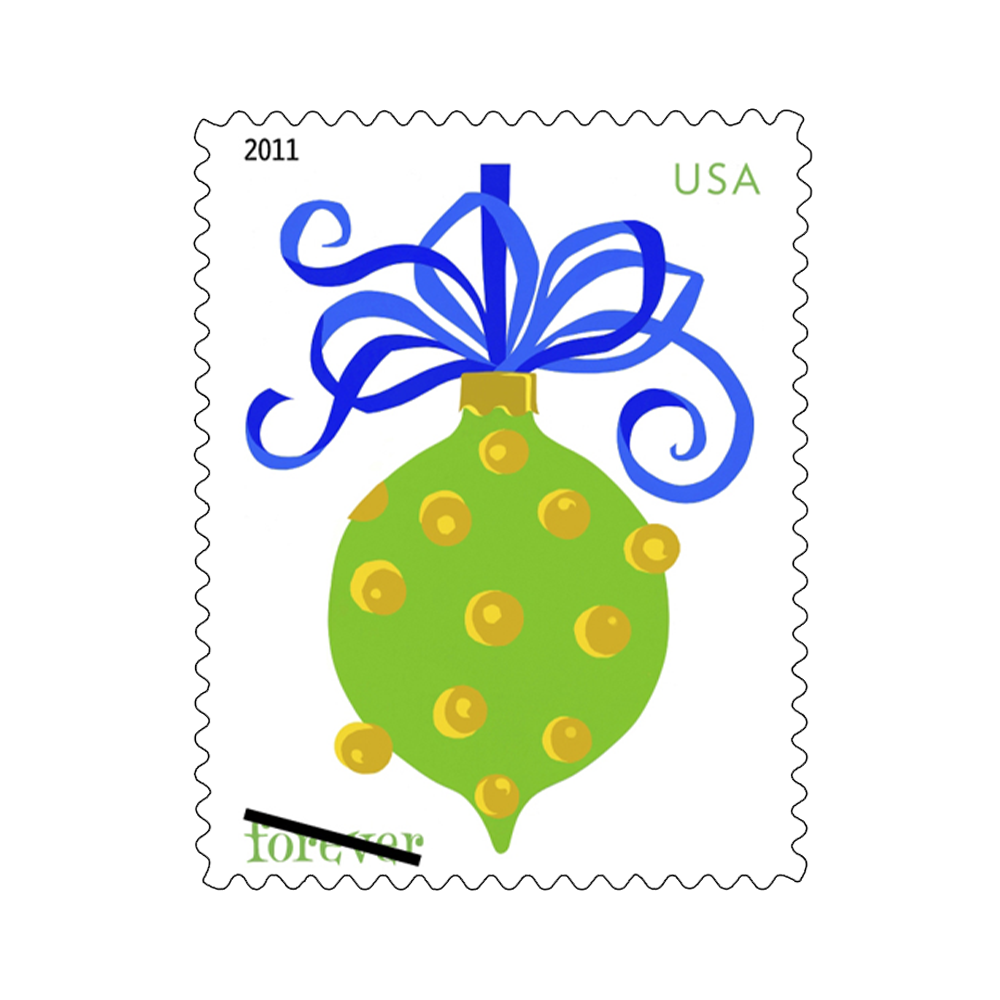 2011 USPS Holiday Baubles Forever Stamps 100Pcs/Pack