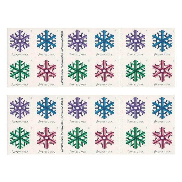 2015 USPS Geometric Snowflakes Forever Stamps 100Pcs/Pack