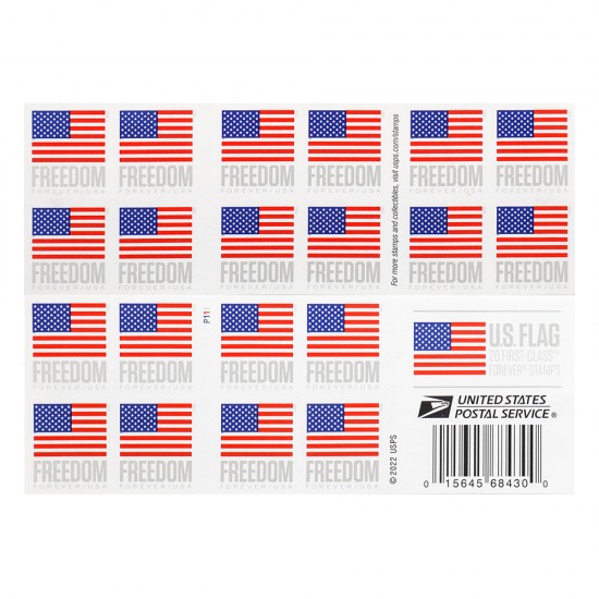 2023 US Flag First Class Forever Postage Stamps Roll of 100