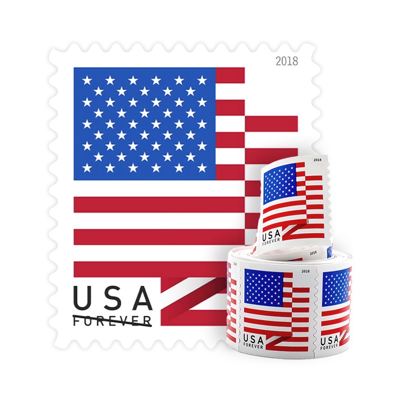 2018 US Flag Forever Stamps Coil/Roll of 100