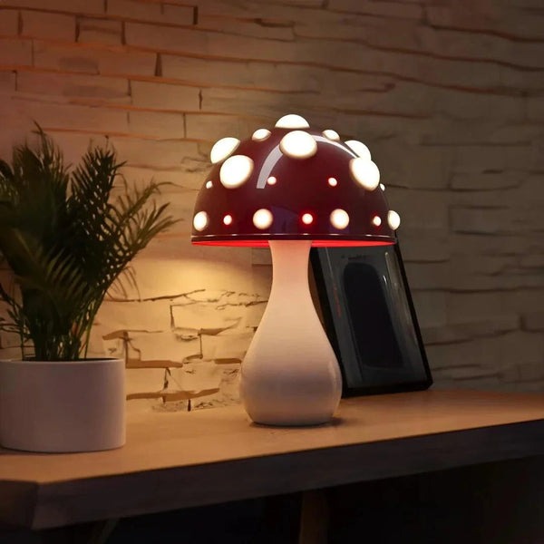 Whimsical Red Mushroom LED Lamp for Unique Decor