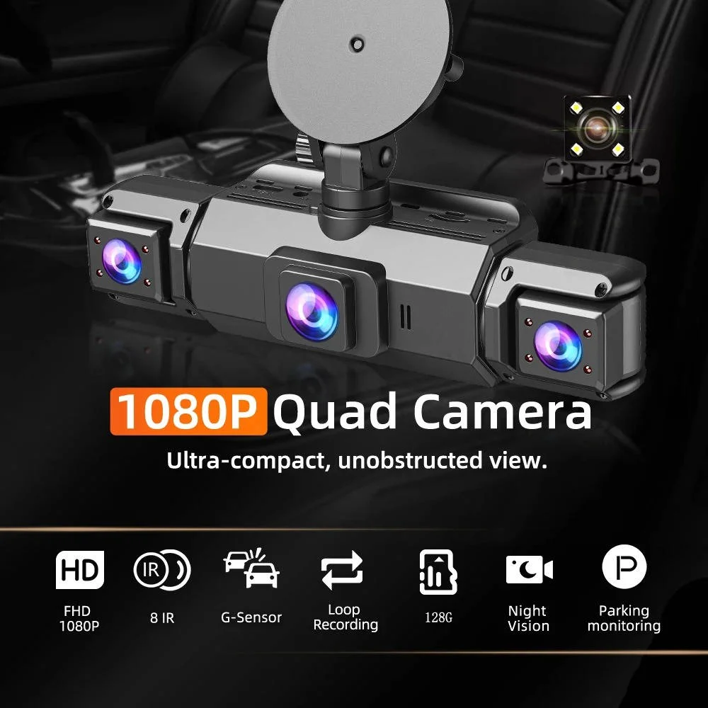 Wireless Car Dash Cam Front And Rear With Night Vision