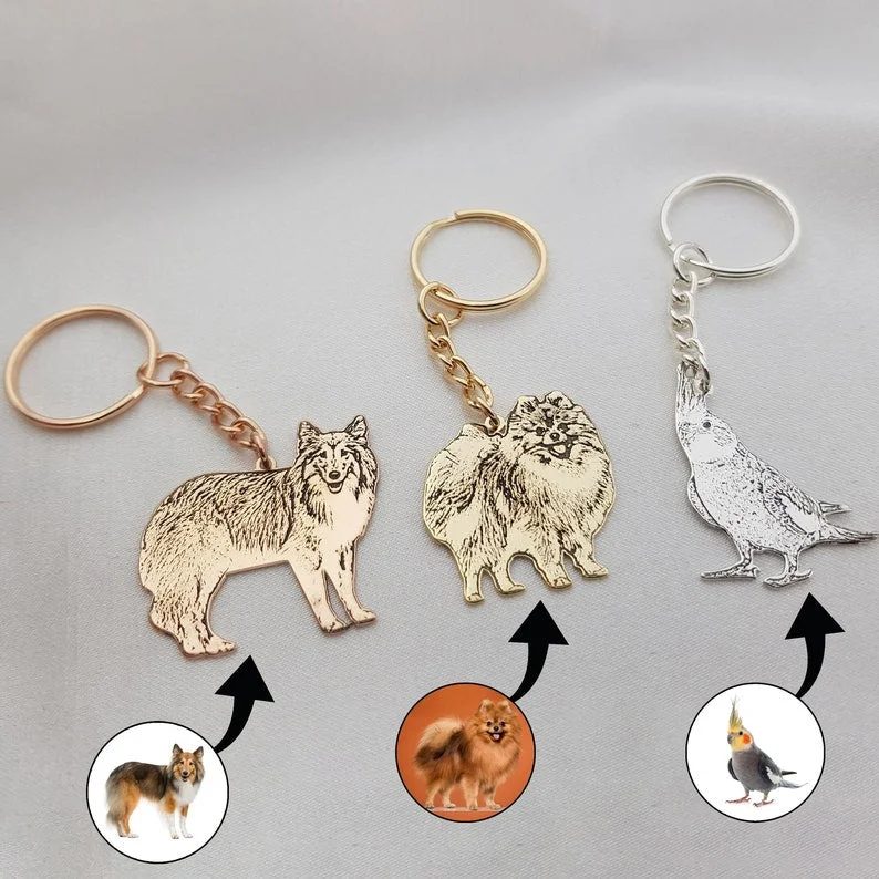 Custom Pet Photo Keychain – Personalized Key with Your Pet’s Picture